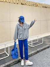 大复合开衫卫衣，女装卫衣/绒衫，百变诱惑(6F)