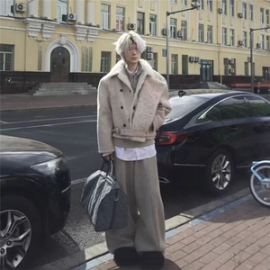 网图 老钱风 毛呢座山雕棉服外套 W1906/特P118图片