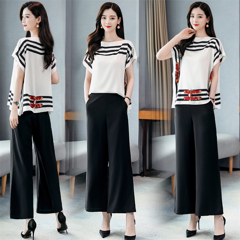 时尚气质百搭宽松优雅套装/套裙通勤两件套休闲2022年夏季，女装套装/套裙，卡杰菲