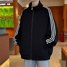 WY5019/P65春装新款高品质不起球织带设计开衫卫衣男潮宽松外套，男装卫衣，电商A141