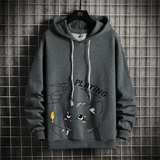 WY2129-P35加绒款-P40纯连帽卫衣男大码运动帽衫宽松薄网格，男装卫衣，电商A040A