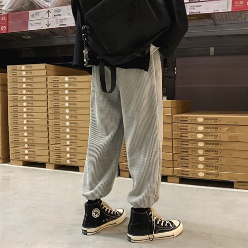 加绒2021运动风九分休闲裤潮流百搭长裤TY040-1-P35加绒批40，男装休闲裤，星座718-1