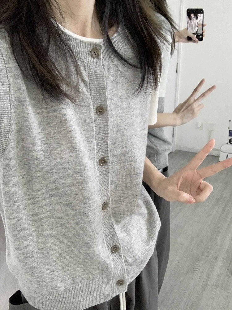 时尚百搭羊毛马甲开衫简约大方，女装马甲，圣旺供货