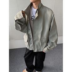 现货得物二开复古工装宽松立领水洗cleanfit夹克美式JK1252-P98，男装夹克，星座1103-3