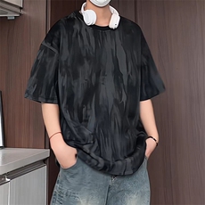 T217/特P30新品夏季扎染短袖T恤男女潮牌泼墨重磅t恤宽松大码上衣，男装T恤，电商基地A050