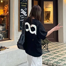 万针全刺绣工艺抖音得物高品质260克重磅纯棉双纱美式高街短袖T恤，男装T恤，电商A486-1