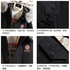 MM48237-P130冬季大毛领棉衣男士大码加厚棉袄男棉服砖墙，男装棉衣，电商A040A