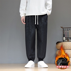 风冬季加厚银狐绒加绒裤男印花潮休闲裤xz815-k508p60，男装卫衣，星座815（原A203）