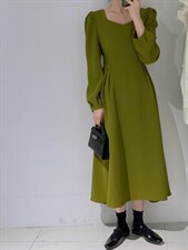 收腰连衣裙，女装连衣裙，驿谷