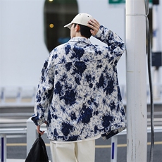2025外套男春季高街扎染百搭时尚宽松ins潮流夹克衣JK856-P70，男装夹克，星座1103-3
