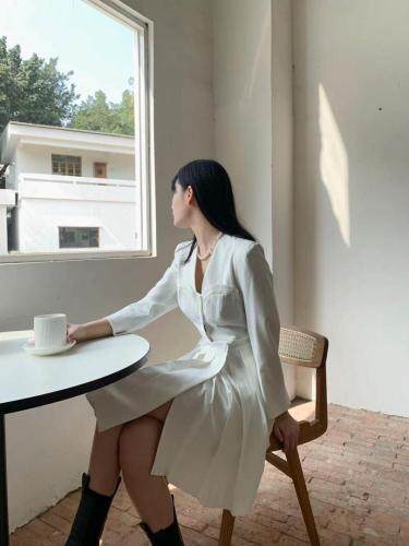 春装新款重工百褶连衣裙 更多新款感谢关注2165CB，女装连衣裙，CB-C