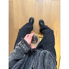 现货欧美hiphop炸街提花满印牛仔裤男K5826-P50，男装牛仔裤，星座205