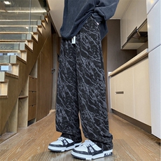 春季新款潮流扎染灯芯绒弯刀版型宽松休闲裤B315-K150-特p35控68，男装休闲裤，电商B315