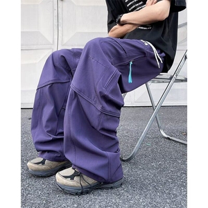 2025新款防水户外拉链设计感直筒休闲长裤宽松机能现货K8401-P48图片