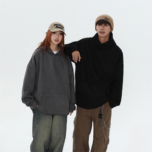 重磅420克深度库存 高品质二开麂皮绒连帽卫衣宽松外套JP001特P33图片