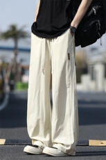 【现货】新款薄款冰丝休闲裤男潮流宽松直筒阔腿裤K1667-P40，男装休闲裤，星座1006