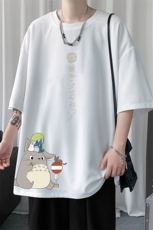 HT73152-P22华夫格t恤男短袖男大码五分袖短句风，男装T恤，电商A040