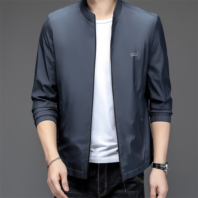BSTN9909男士2024春季新款夹克修身立领外套中青年潮流外套男P85,男装夹克,钱塘6003A(原)4033A