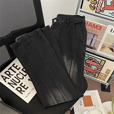 夏季新款日系直筒牛仔裤男韩版潮流宽松阔腿裤FG62P45，男装牛仔裤，星座1013-1
