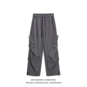 26新款机能压褶设计百搭宽松百搭冲锋裤B315-K24308-特p35控68图片