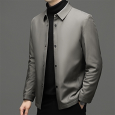 2023年冬季新款男士羽绒服中年宽松免烫上衣加厚白鸭绒保暖外套，男装羽绒服，电商B212（原钱塘6029）
