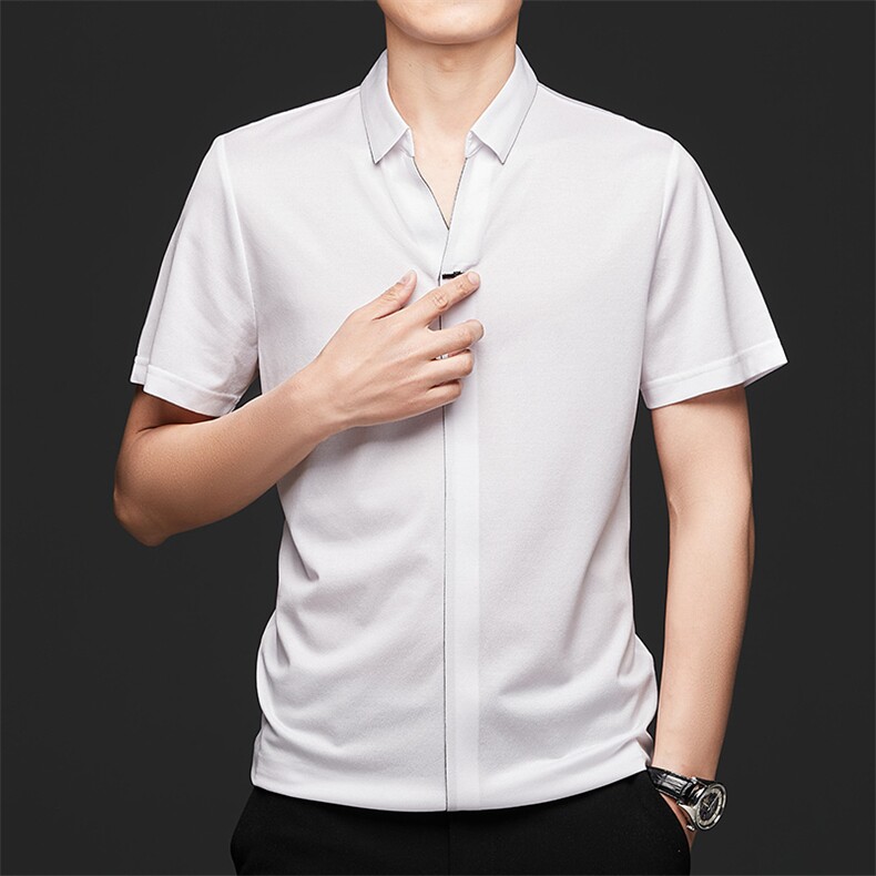 M50042男士2023年夏季新款百搭T恤短袖商务休闲体恤P145,男装T恤,电商B360