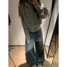 【有货】N1057HH-特P55蓝色弯刀牛仔裤男女同款阔腿裤子，男装牛仔裤，星座1007（原301D）