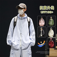 UPF100+有报告凉感轻薄透气套装防晒服两件套HS628-P75，男装防晒衣，星座1206（原A206）