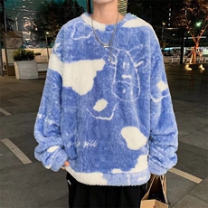 设计感小众卫衣男秋冬韩版宽松bf慵懒风ins卡通上衣外套WY27-P40，男装卫衣，星座1008