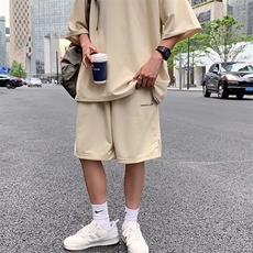 男原宿休闲套装夏季慵懒五分裤新款潮流五分袖时尚流行文艺气质，男装休闲套装，星座716-3