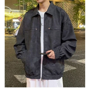 罗蒙美式复古街头百搭机车皮衣男士2025春秋季防风廓形宽松外套男