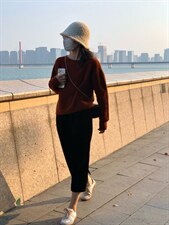 羊毛毛衣，女装针织衫/毛衣，Fueeh