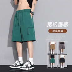 现货夏季工装短裤男ins潮牌休闲百搭潮流痞帅五分裤D02520-P38，男装牛仔裤，星座308B-2