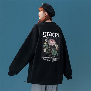 中性风  新款华棉复合高克重抖音品质 圆领卫衣 H603  P55控68图片