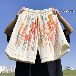 2026夏季新款港风大码发泡印花五分裤M-5XL-DK2316-特P30图片