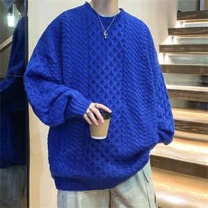 M6126/P75秋冬港风宽松毛衣外套女针织衫宽松大码潮毛线衣男图片