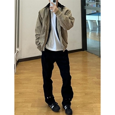 【有货】美式复古短款工装外套男春秋cleanfit夹克Y185CC-特P75，男装夹克，星座1007（原301D）