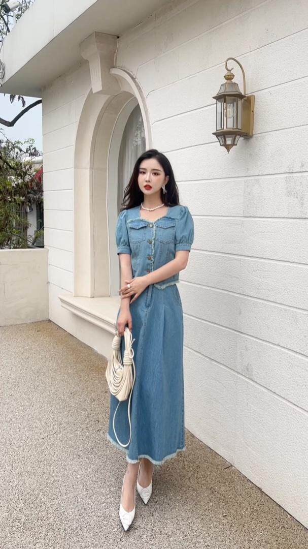 2023年牛仔工艺套裙，其它，贻思茗