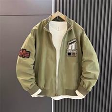 2025春秋男士棒球服双层外套潮流字母刺绣夹克贴布绣HH8073P58，男装夹克，星座1013-5