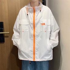 防晒衣男韩版潮流连帽薄款上衣2024夏季新款ins宽松外套W5761-P35，男装防晒衣，星座412-3