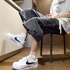 夏季新款潮牌休闲短裤男风宽松七分运动中裤907特P35控68，男装牛仔裤，电商C305A
