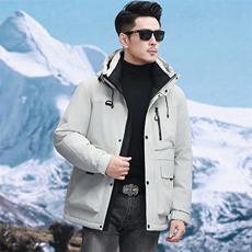 实体男士连帽休闲羽绒服户外系列大货主推，男装羽绒服，钱塘207-1