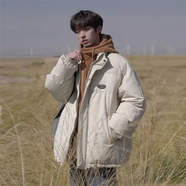 美式复古冬季加厚棉服男款套装假两件棉衣男外套保暖棉袄搭配,男装棉衣,星座506A