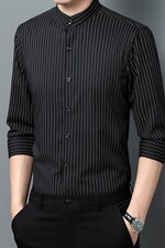 男士长袖衬衫中年商务休闲衬衣男春秋季纯色休闲男装上衣，男装卫衣，电商B212（原钱塘6029）
