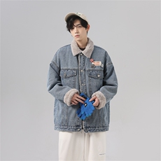 现货棉服男冬季棉衣外套羊羔绒翻领加厚毛领保暖外套MY2223-P125，男装棉衣，星座1103-3
