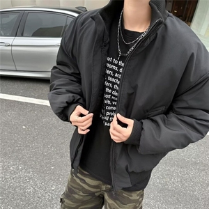 美式复古百搭外套男秋冬小众潮牌设计感痞帅夹克棉服潮MF293-P100图片