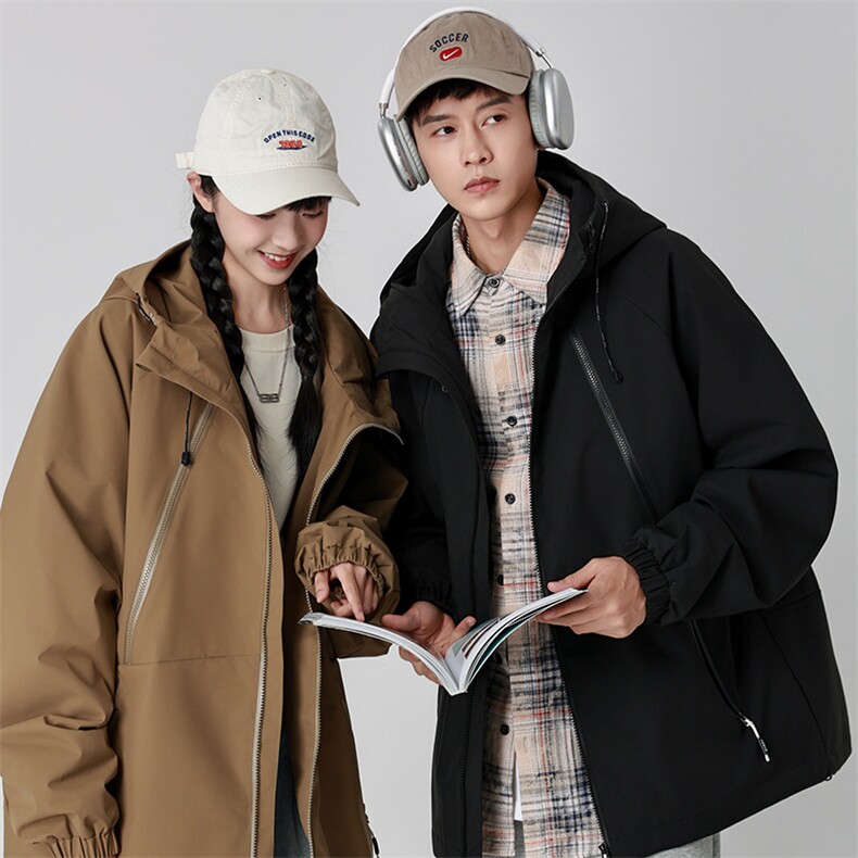 Cityboy情侣时尚连帽冲锋衣外套夹克团体班服,男装夹克,星座301D-5(原星座1415）