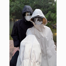 港风大码山系户外男女情侣款防水连帽冲锋衣XZ213-JK9902-P75控98，男装夹克，星座213