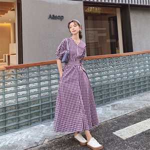 24号出货 夏季新 格子连衣裙（原8605）225-1932（）图片