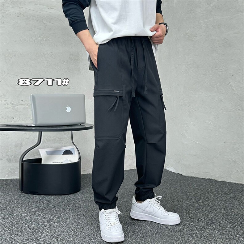工装刺绣多口袋束脚裤早秋休闲男长裤A329-K8711-P65,男装工装外套,电商A329